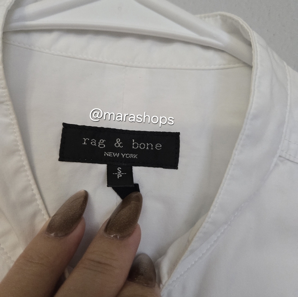 Rag & Bone Victorine Collarless Shirtdress - Picture 7 of 8